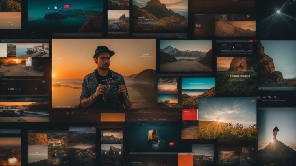 A YouTube guru captures stunning photos in a collage, showcasing his expertise in both photography and SEO.